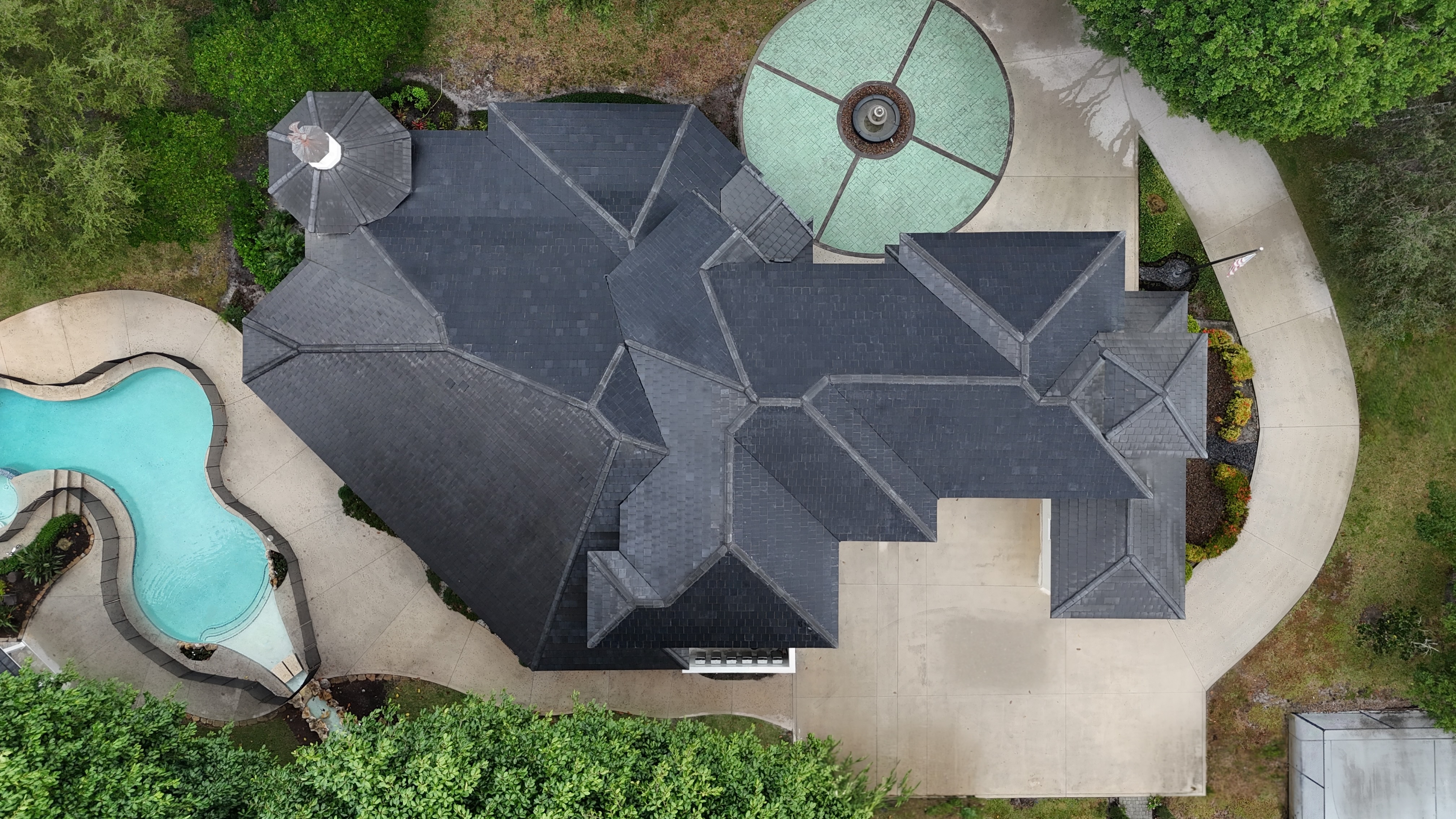 Florida waterfront estate overhead 2