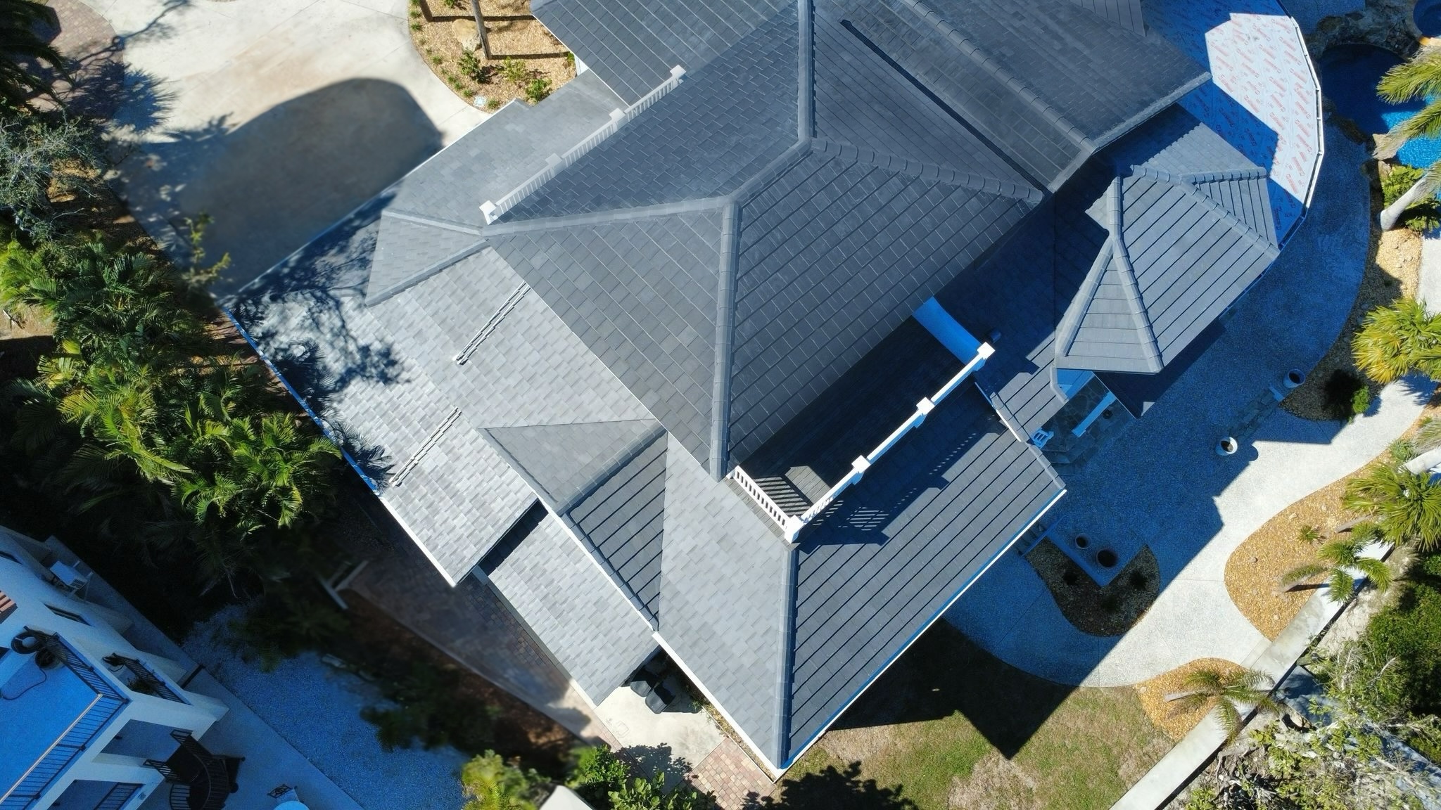 Florida island estate overhead