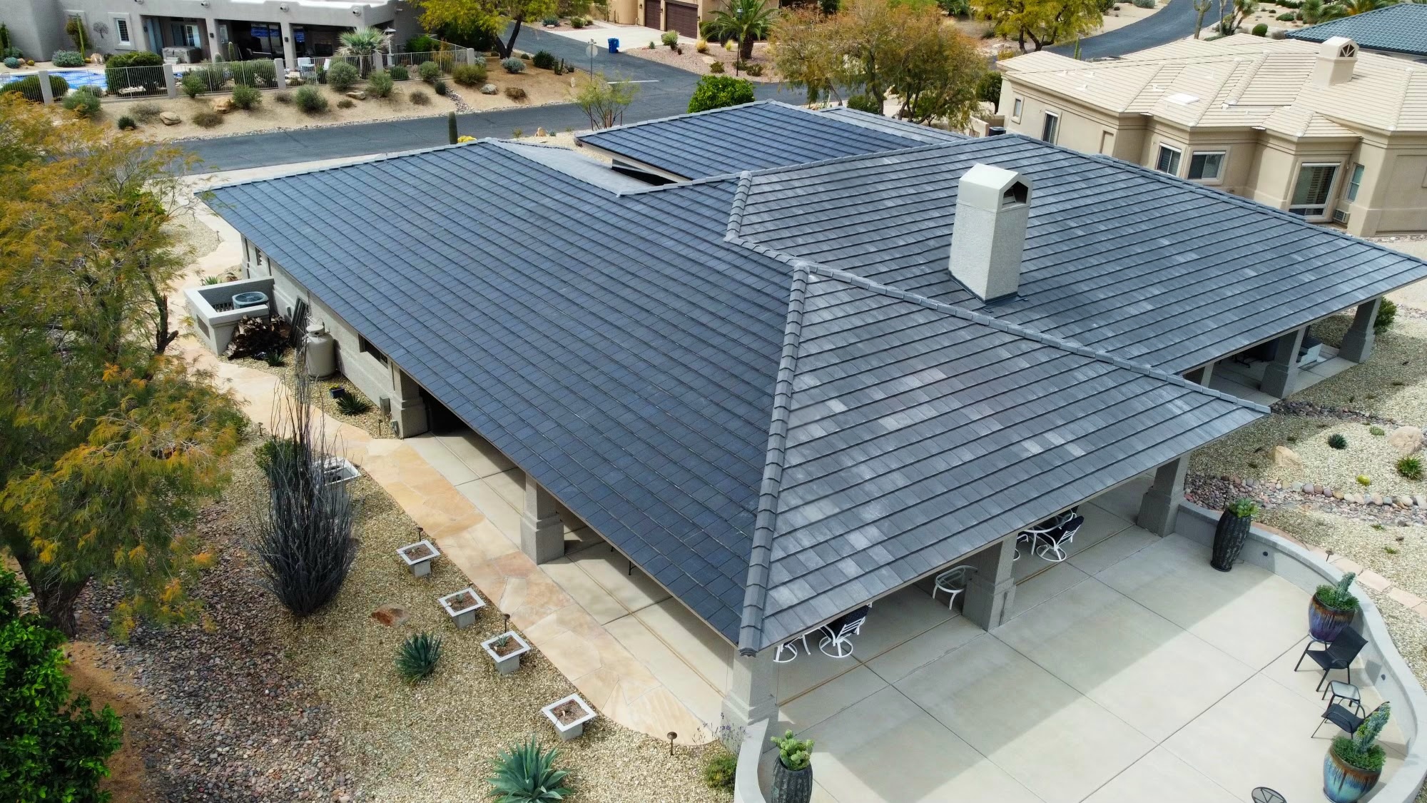 New Mexico desert residence overhead